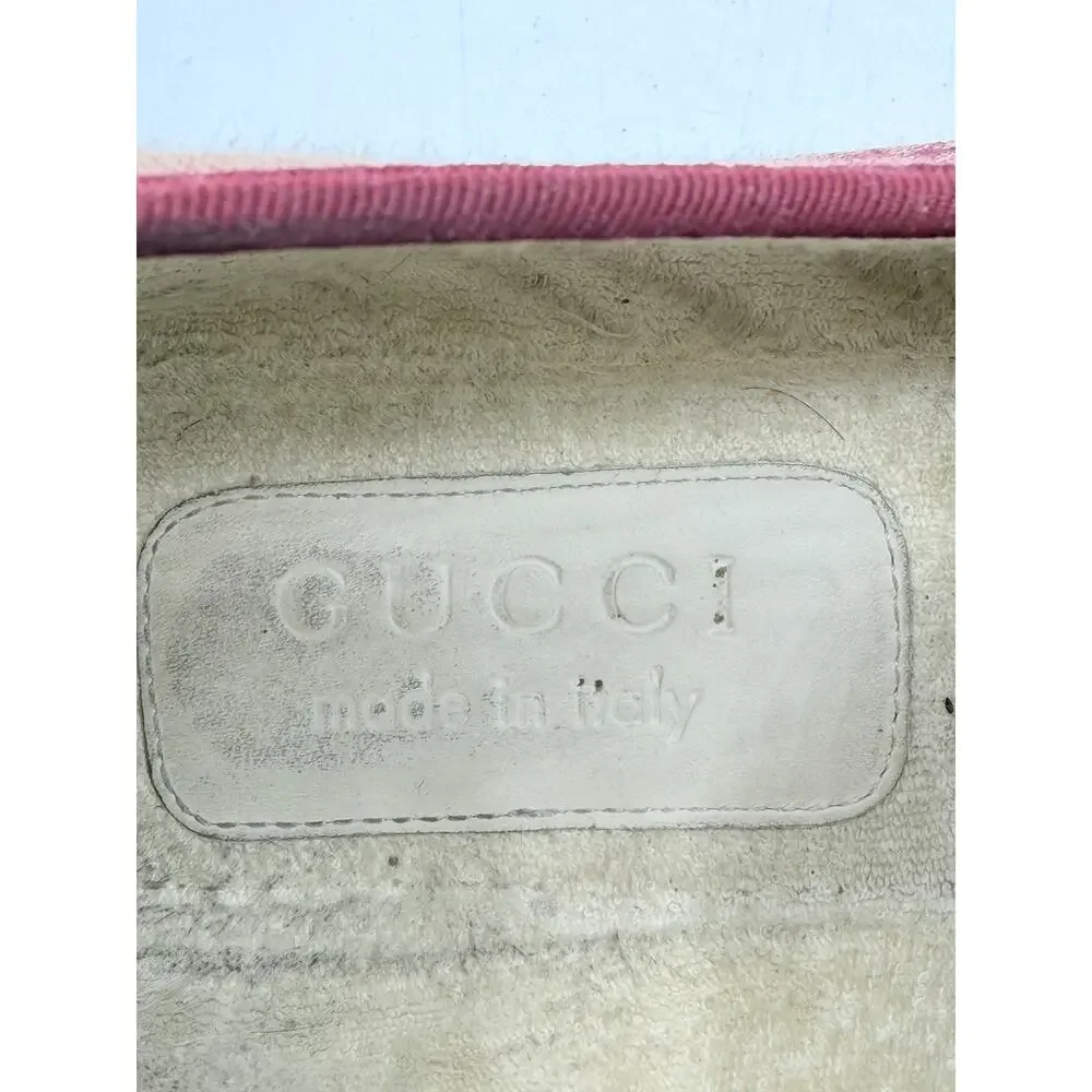 GUCCI GG Supreme Horsebit Monogram Espadrille Loafers Red Sz 10 $995